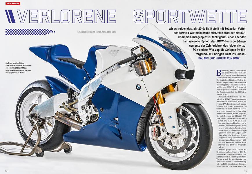 Alles über das MotoGP-Projekt: BMW entwickelte ab dem Jahr 2000 ein Rennmotorrad für die Königsklasse